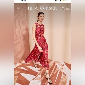New season Ulla Johnson 2023 silk red dress size 4 gorgeous red black like new